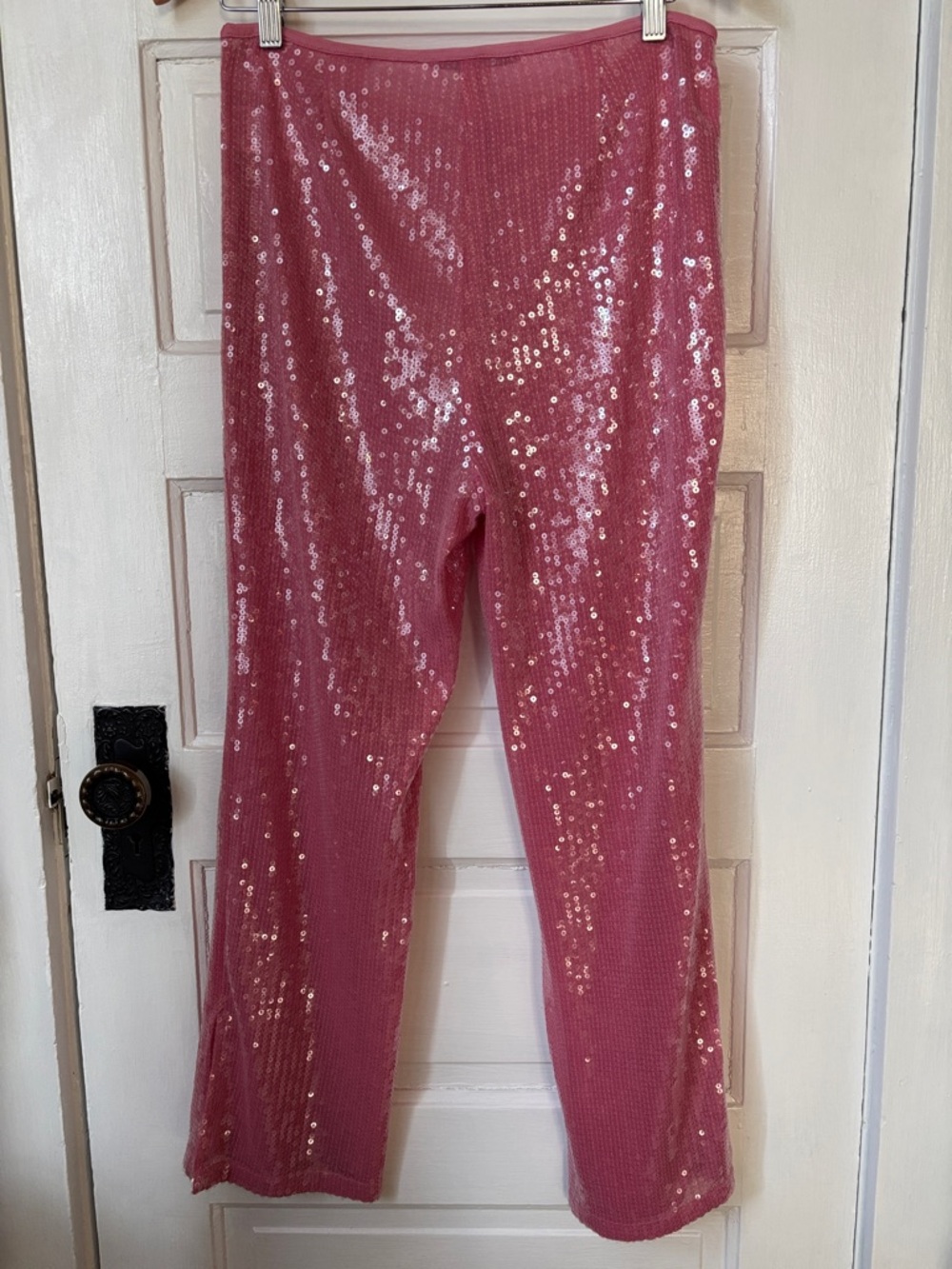 KIMCHI BLUE LILY CROPPED FLARE SEQUIN PANTS - Picture 5 of 12
